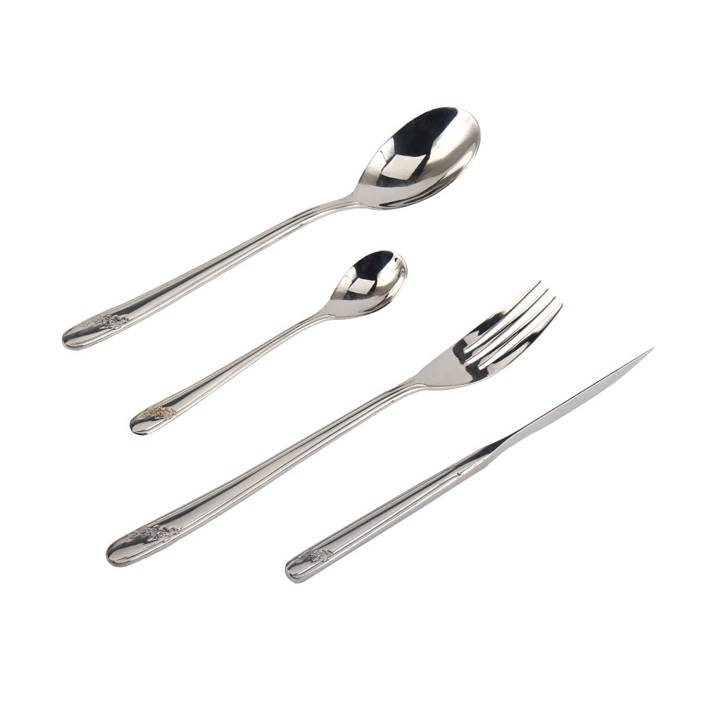 Stainless Steel Flatware Set, Durable Stainless Steel Tableware Include Forks Spoons Knives, Mirror Polished Tableware Set — 5