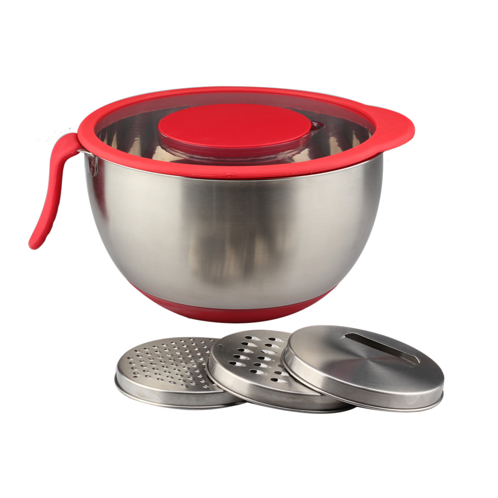 Stainless Steel Mixing Bowl Set With Long Handle — product information