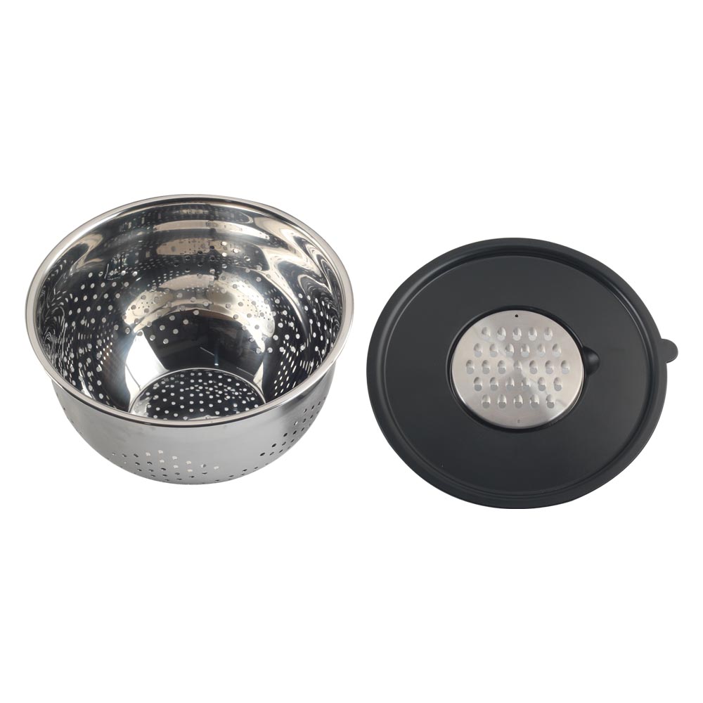 Stainless Steel Colander With 3 Different Grater — 7
