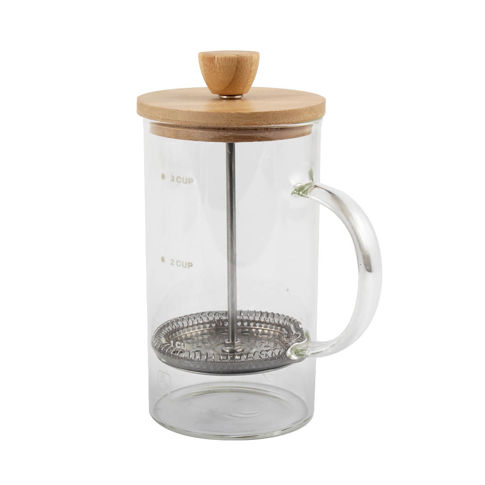 High-Heat Borosilicate Glass French Press With Bamboo Lid — 5