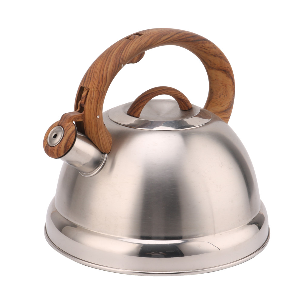 Stainless Steel Whistling Tea Kettle-Suitable for Many Hobs-Wooden Handle — product information