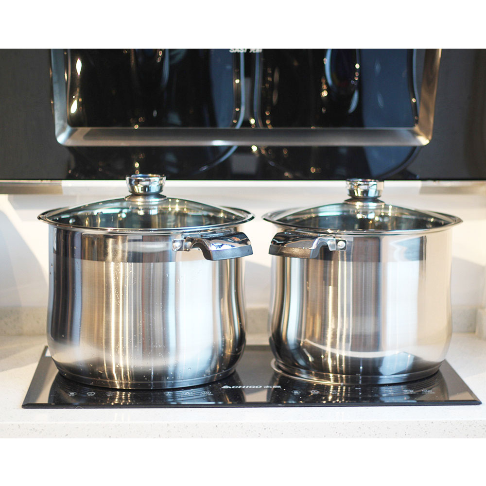 Stainless Steel Stock Pot With Heat Manage Thermometer Knob — 6