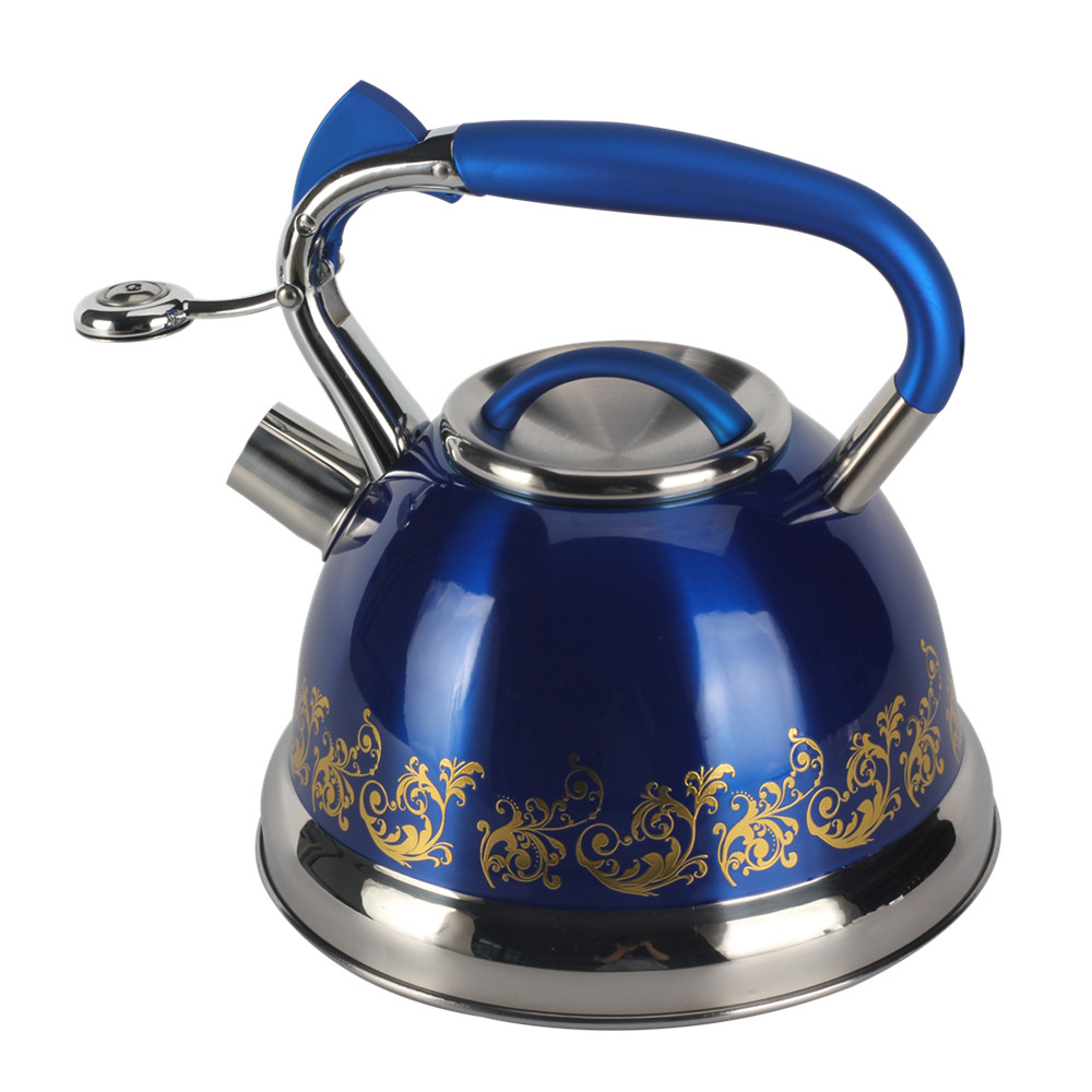S/S Whistling Tea Kettle Blue — 3