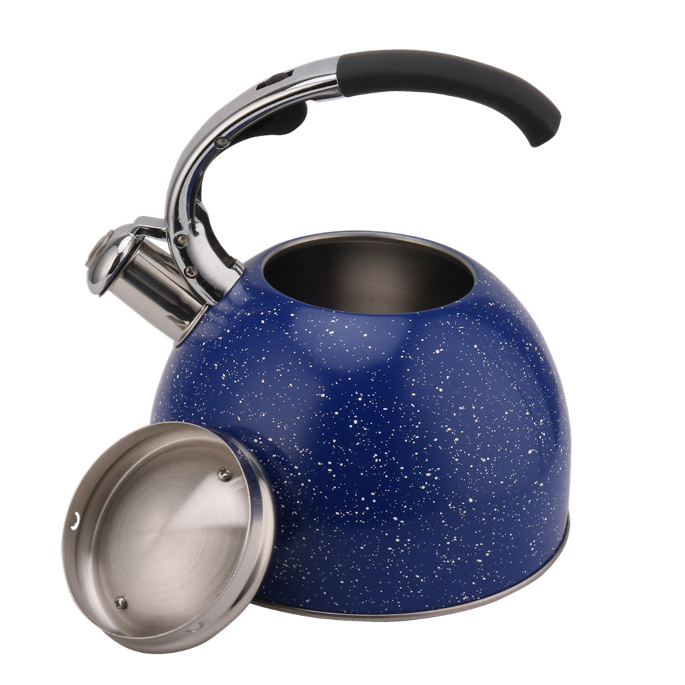 3 Litre Capacity Stainless Steel Whistling Tea Kettle-Blue — 6