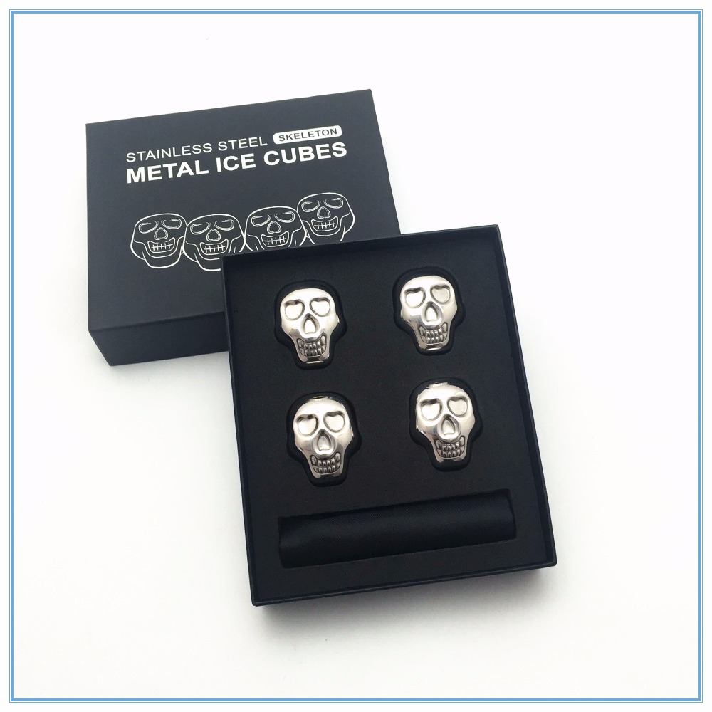 Stainless Steel Skull Ice Cube Whiskey Stone, Whiskey Stones