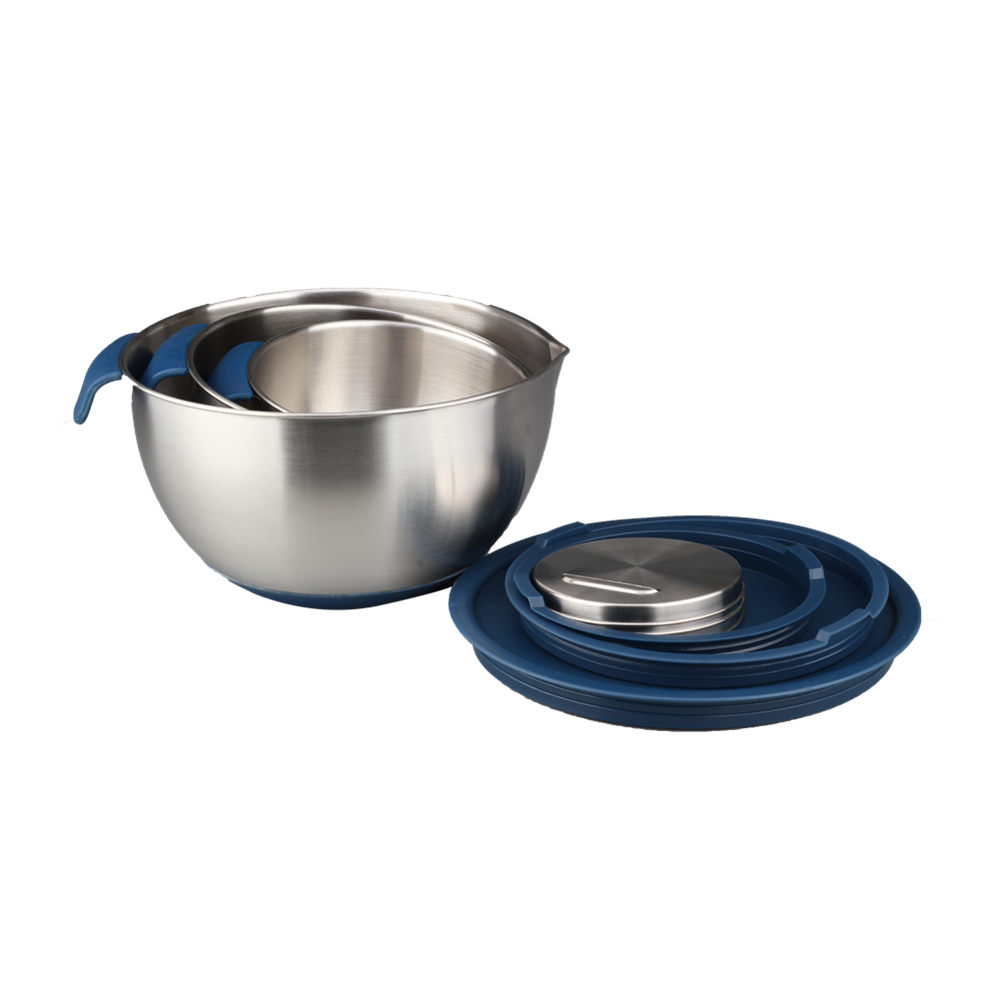 Mixing Bowls, Non Slip Silicone Base Bowls With 3pcs Graters — product information