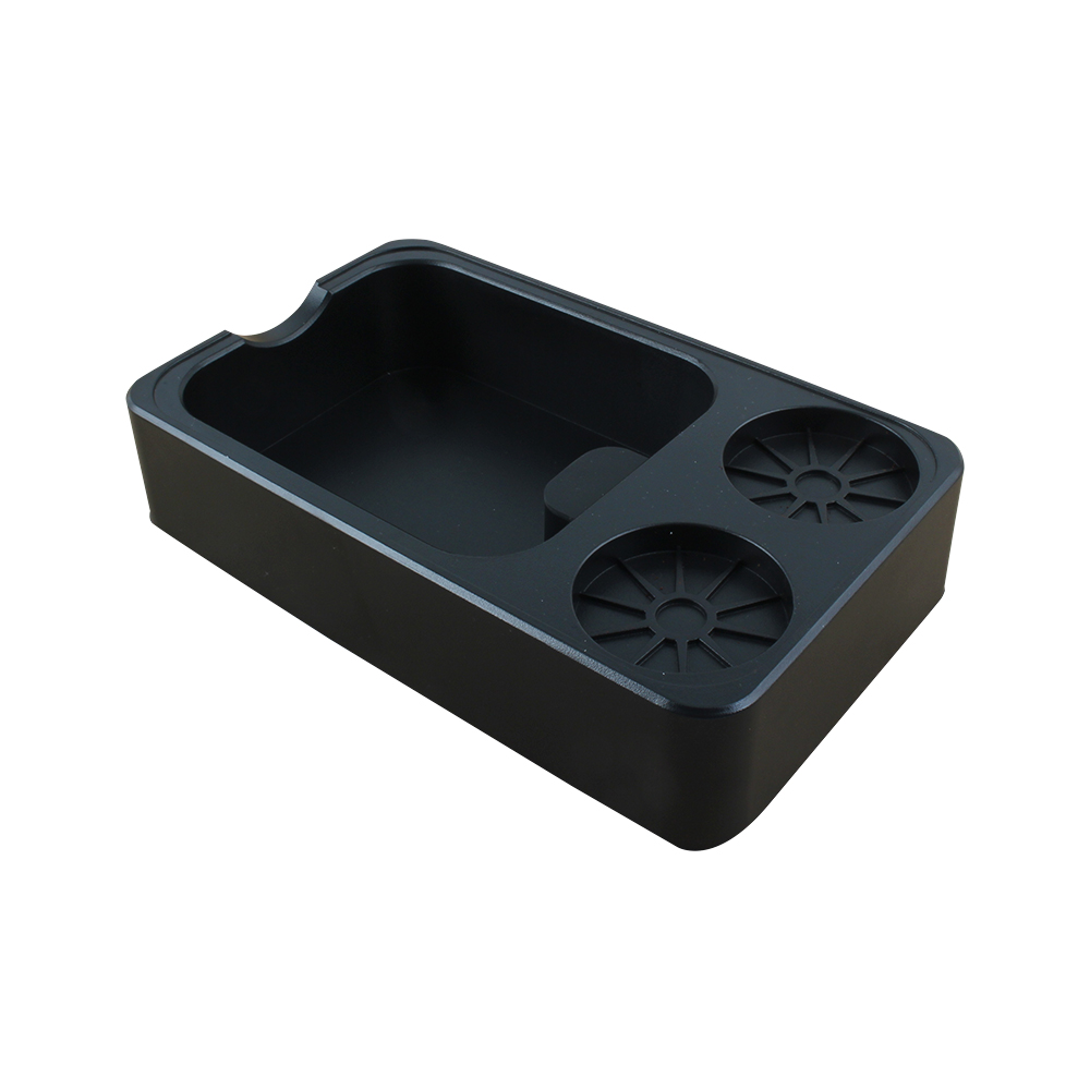 Espresso Tamping Stand Black Solid Holder, Espresso Coffee Organizer Box Fit — product information