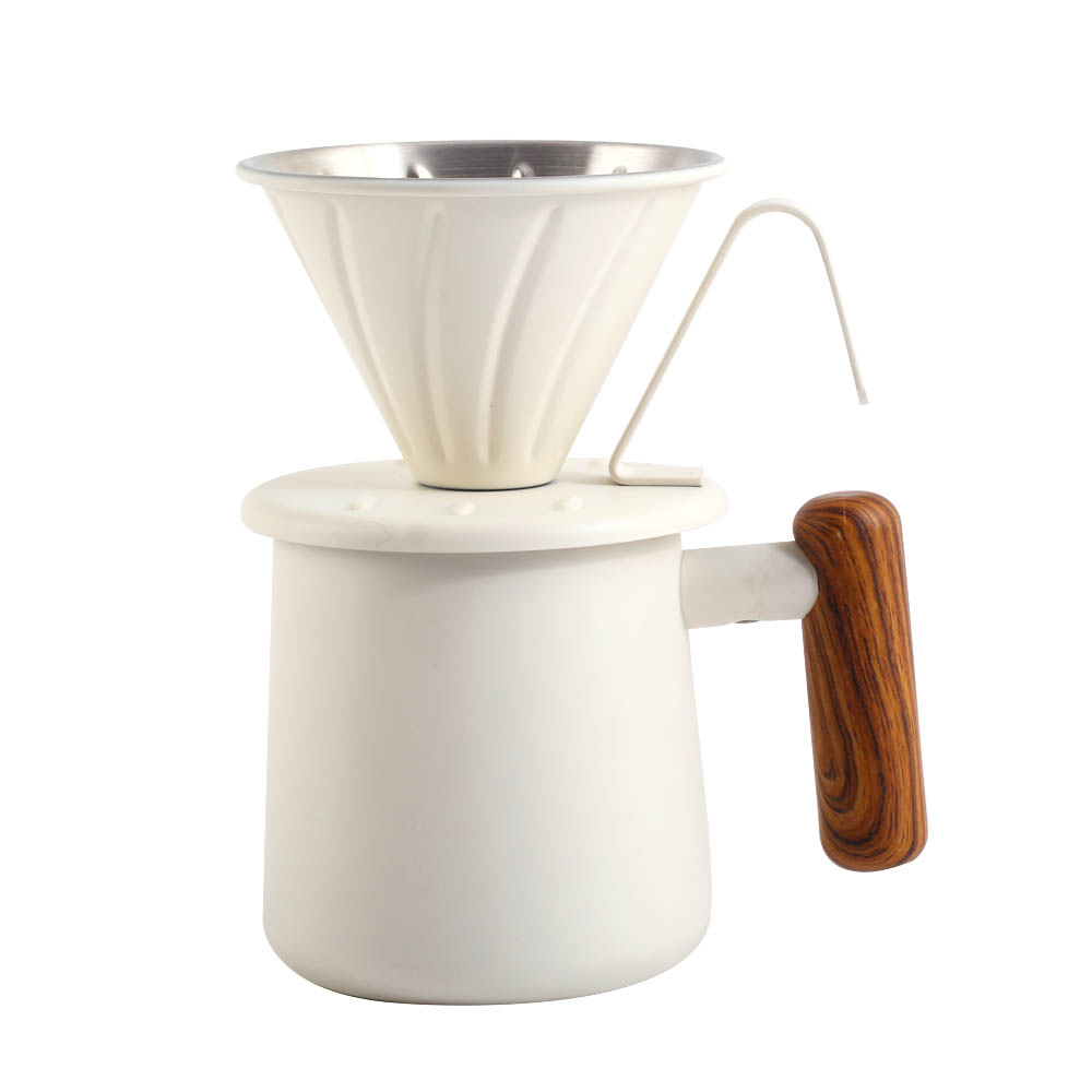 Insulated Stainless Steel Reusable Cone Coffee Filter Set, Accessories for Home Cafe — 4