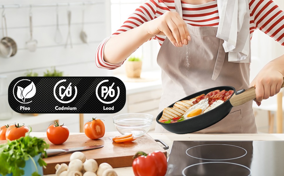 Nonstick Deep Frying Pan With Removable Handle — 2