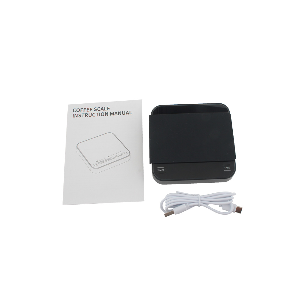 Mini Coffee Scale With Timer, Usb Rechargeable Espresso Scale, Resolution 0.1g, Max 2kg — 3