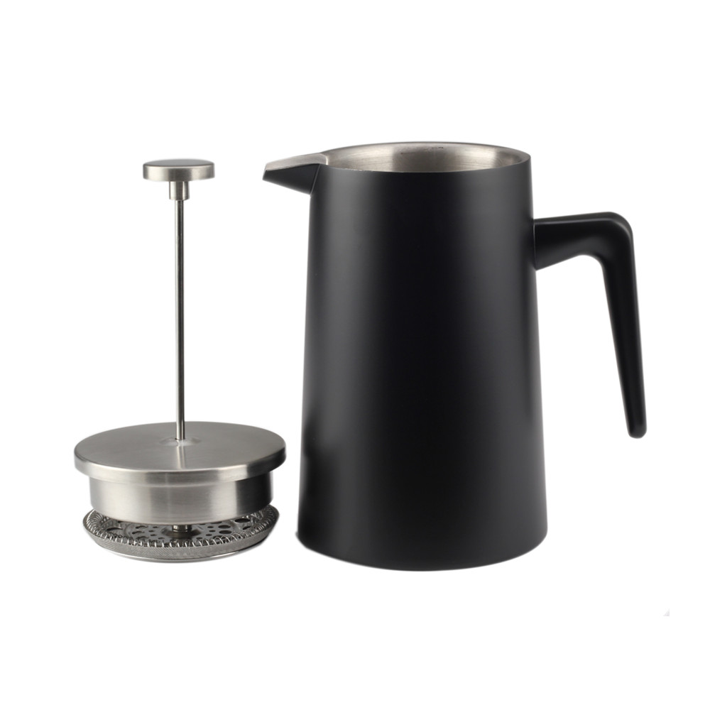 Matt Black Stylish French Press Coffee And Tea Maker — product information