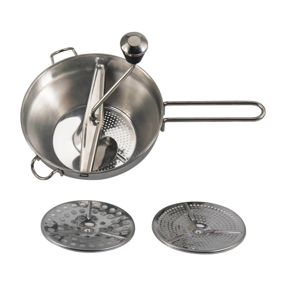 Stainless Steel Strainer With Different Sieve Inserts, Vegetable Mill — 2