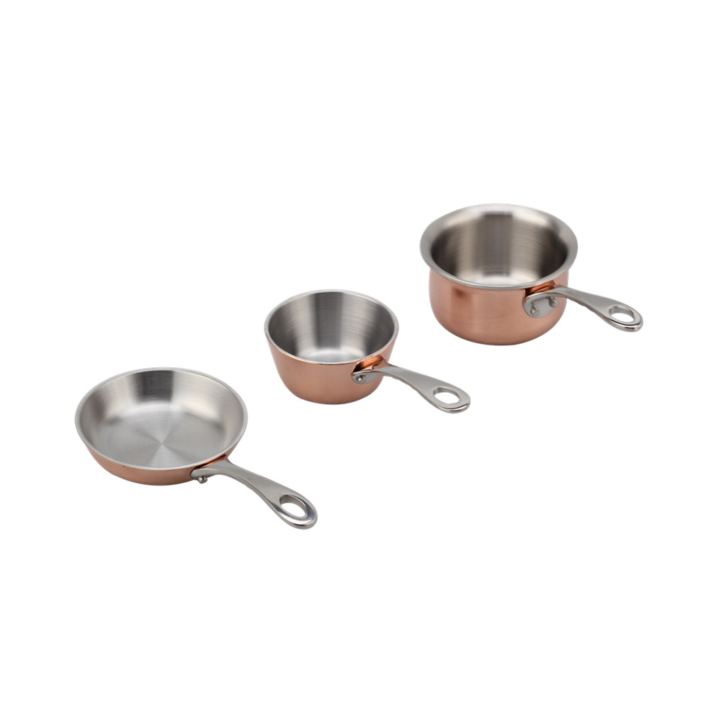 Tri-Ply Stainless Steel Mini Sauce Pot With Cover — 3