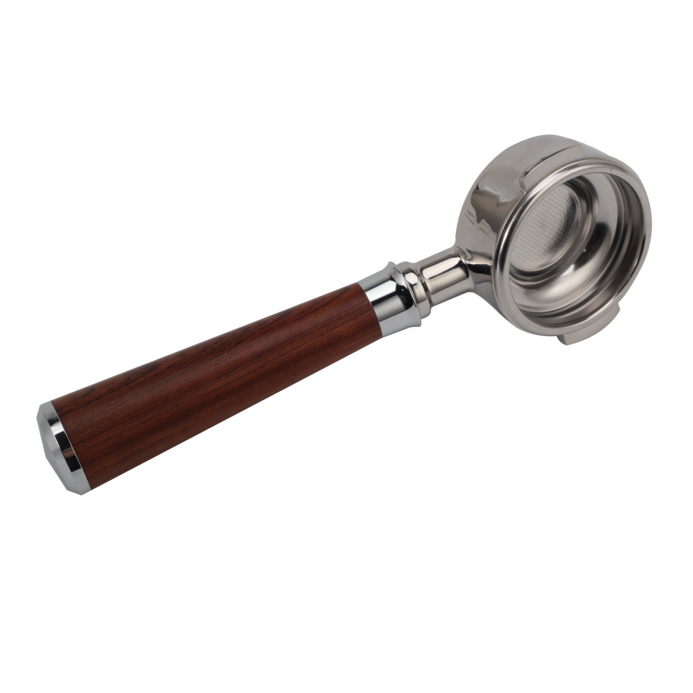 Wood Handle & Single Spout Portafilter for 2 Ears Coffee Machine — 3