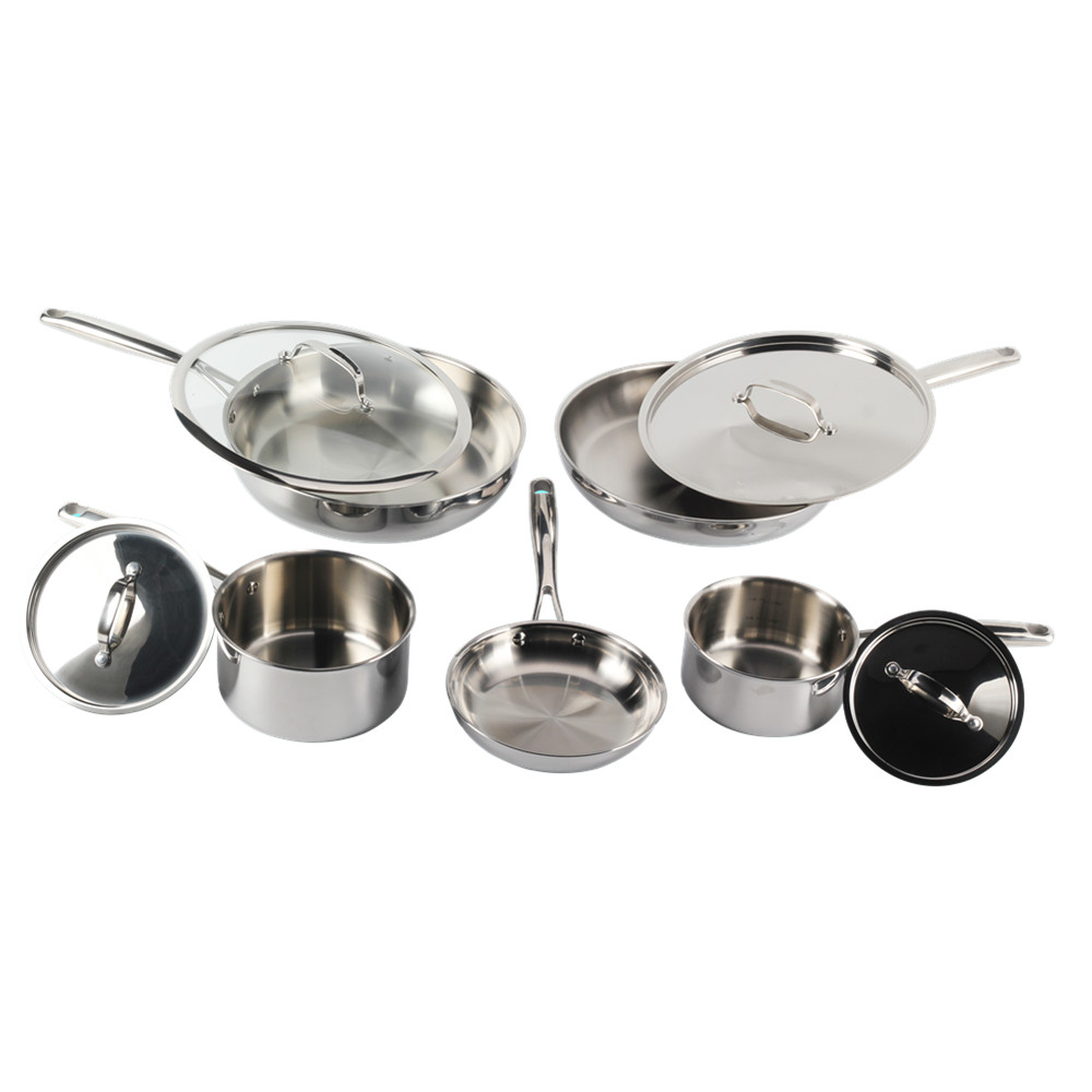 Whole-Clad Tri-Ply Stainless Steel Cookware Set — product information