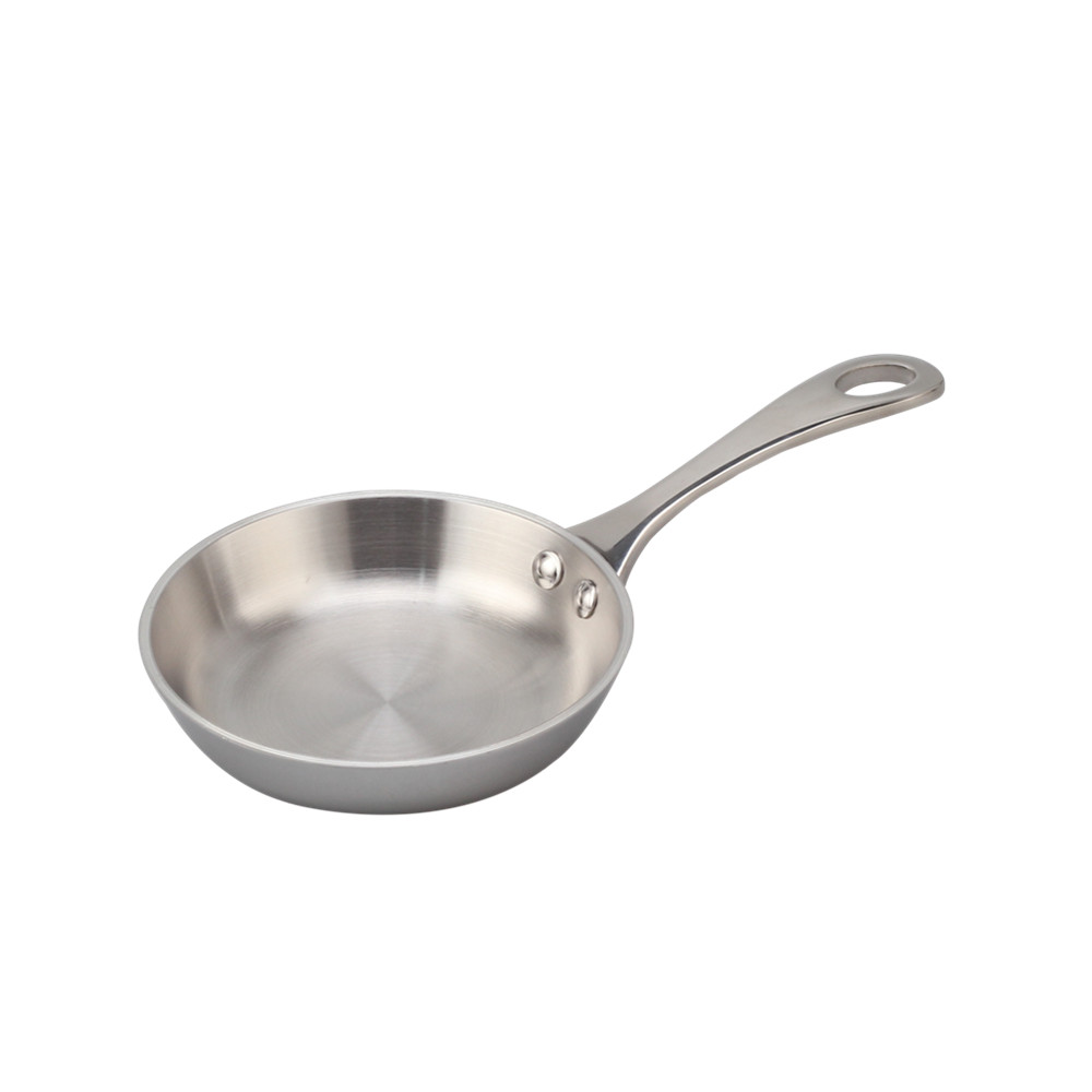 Silver Triply Mini Stainless Steel Frying Pan — 5