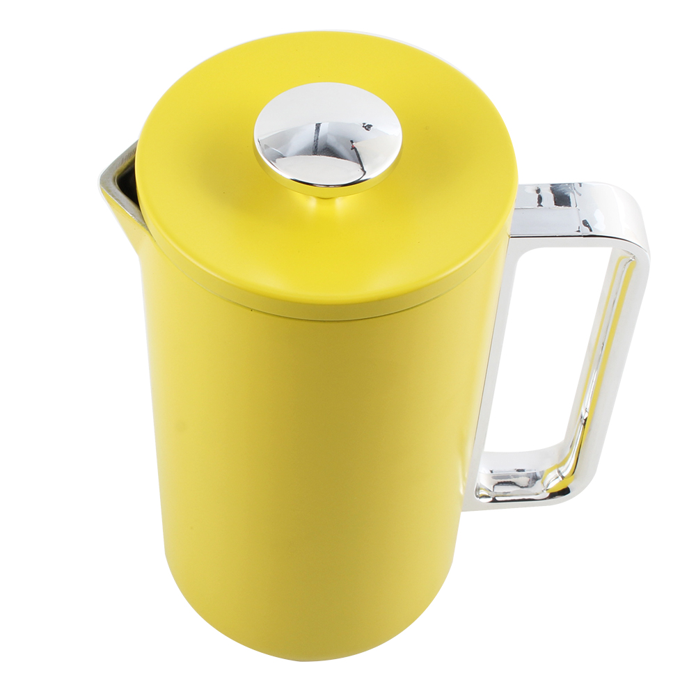 Double Wall Stainless Steel Coffee Maker, Modern French Press — 6