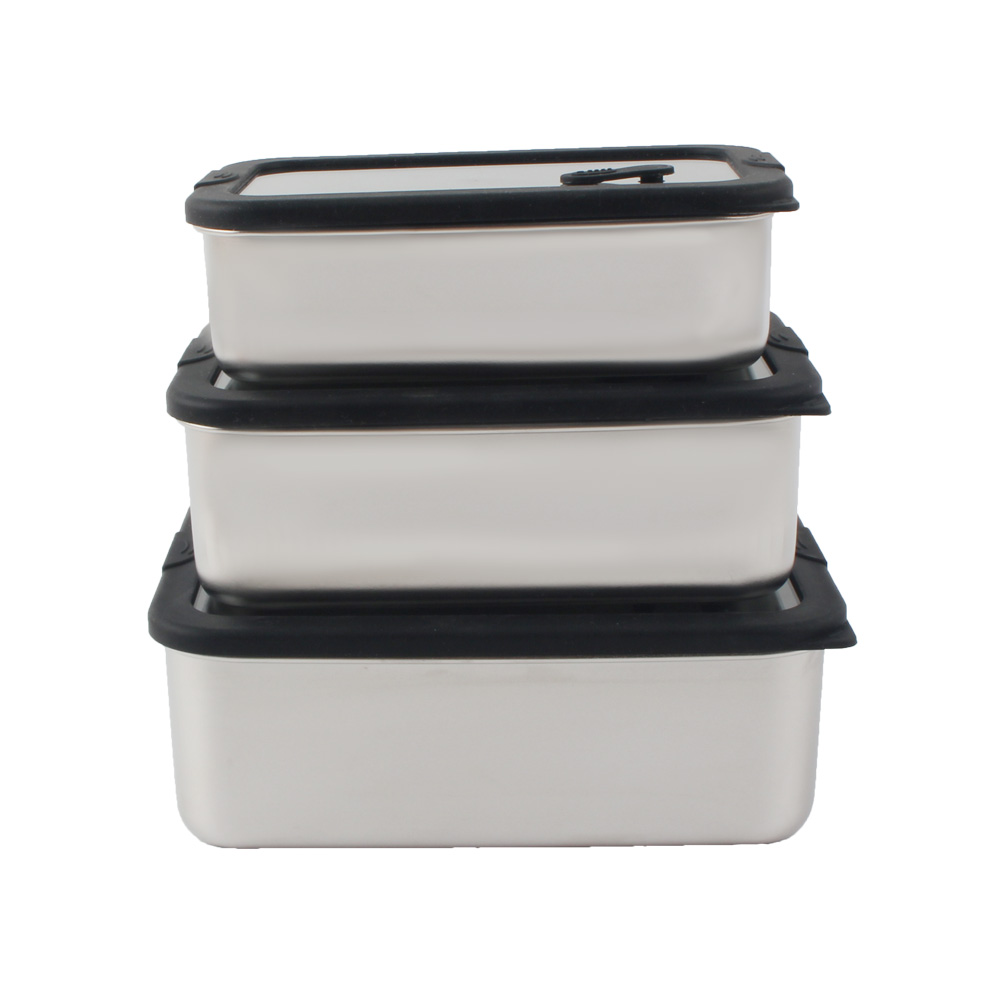 Stainless Steel Food Storage Container Set, Airtight & Leakproof Containers — product information
