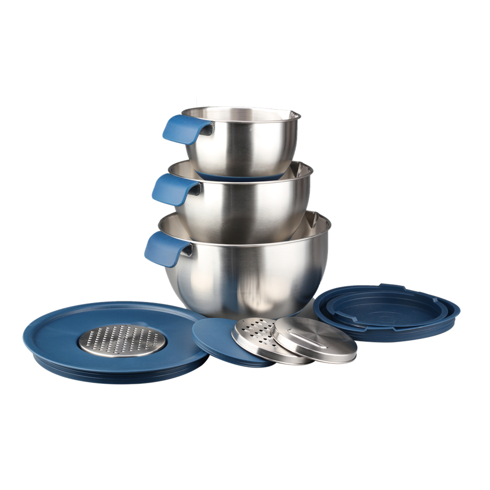 Mixing Bowls, Non Slip Silicone Base Bowls With 3pcs Graters — 3