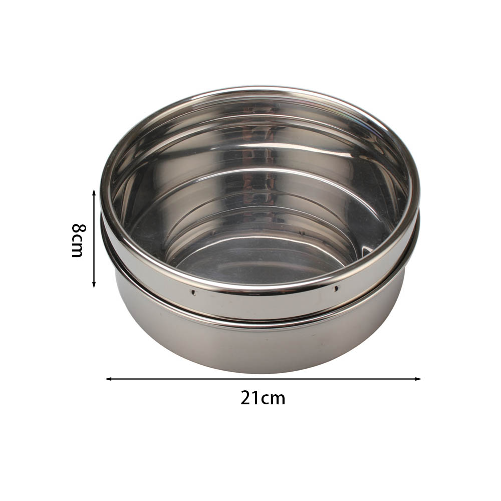 Storage Tin With Window in Lid, Stainless Steel Biscuit Tin — product information