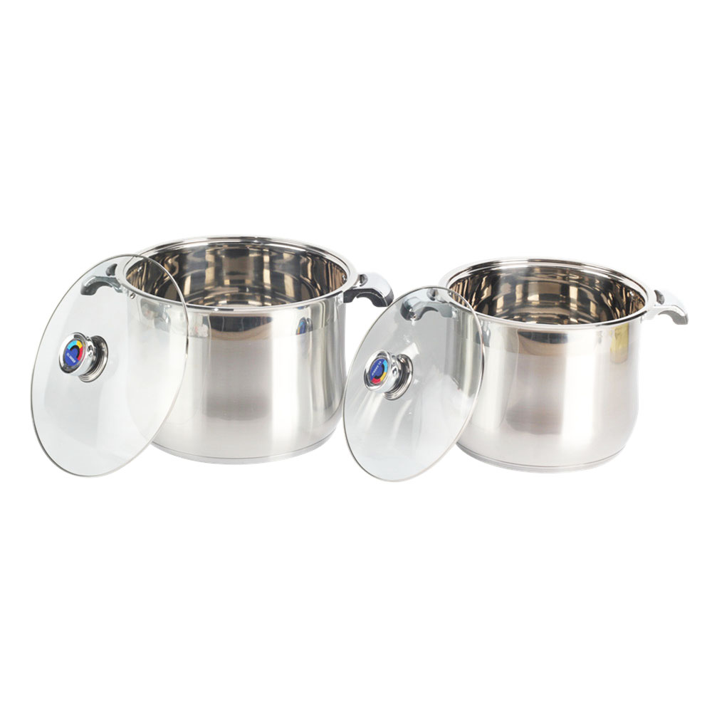 Stainless Steel Stock Pot With Heat Manage Thermometer Knob — 2
