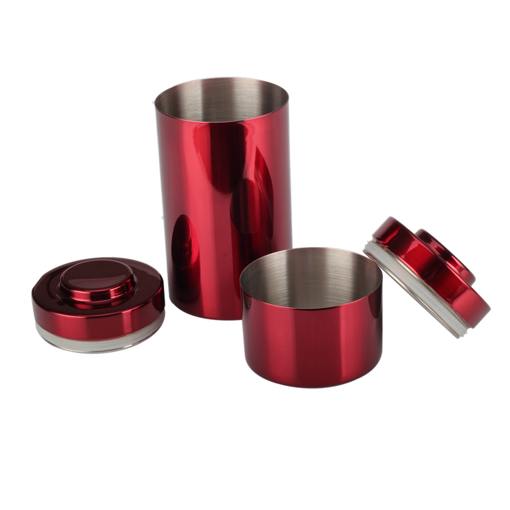 Kitchen Canisters Set Food Sugar Coffee Tea Candy Storage Jars With Lid — product information