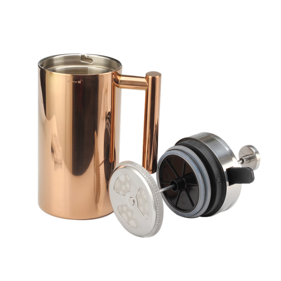 Stainless Steel Manual Coffee Makers for Home, Office Or Camping,Copper — product information