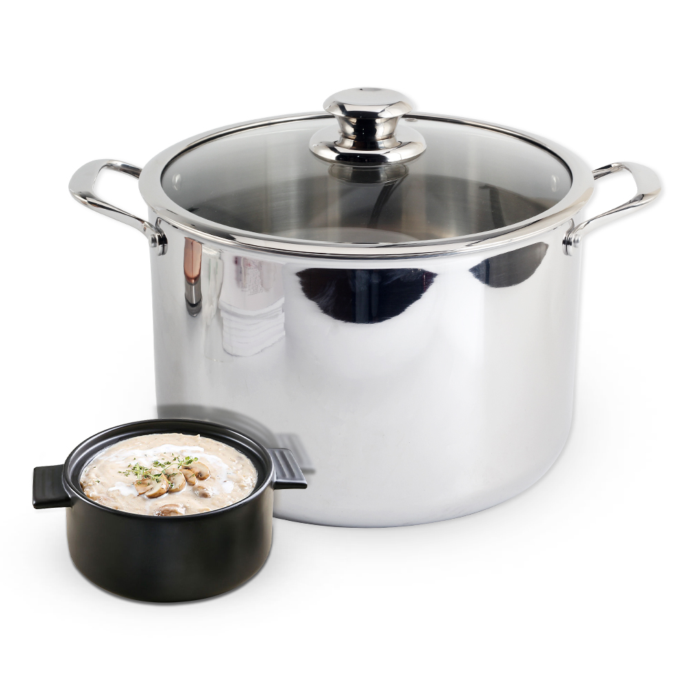 Stainless Steel Tri-Ply Stockpot With Lid, Induction — 5