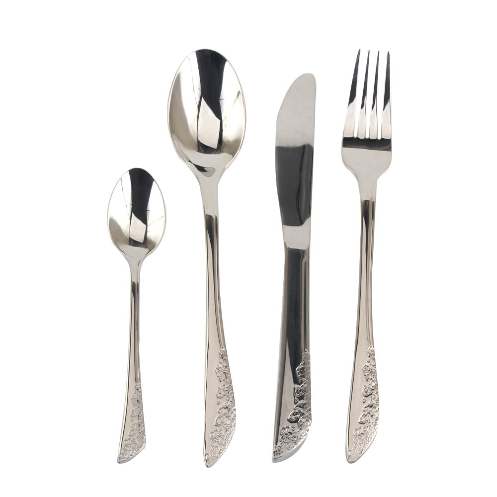 Stainless Steel Mirror Polished Cutlery Set Include Forks Spoons Knives, Mirror Polished Tableware Set — 6