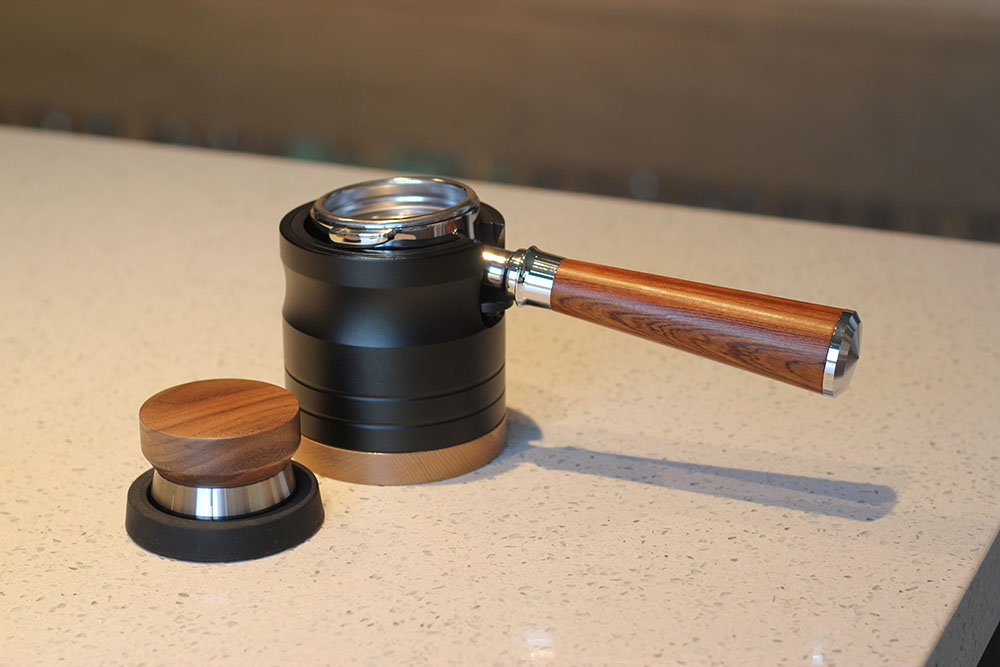 Wood Handle & Single Spout Portafilter for 2 Ears Coffee Machine — 5