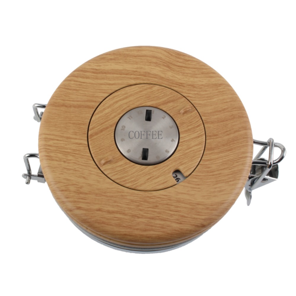 Food Storage Sugar Tea Coffee Snacks Kitchen Jar With Wood Lid — 6