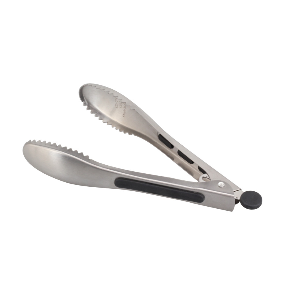 Stainless Steel Ice Tongs for Cocktails, Handle With Silicone, Bar Tools, Dishwasher Safe Serving Tools — 2