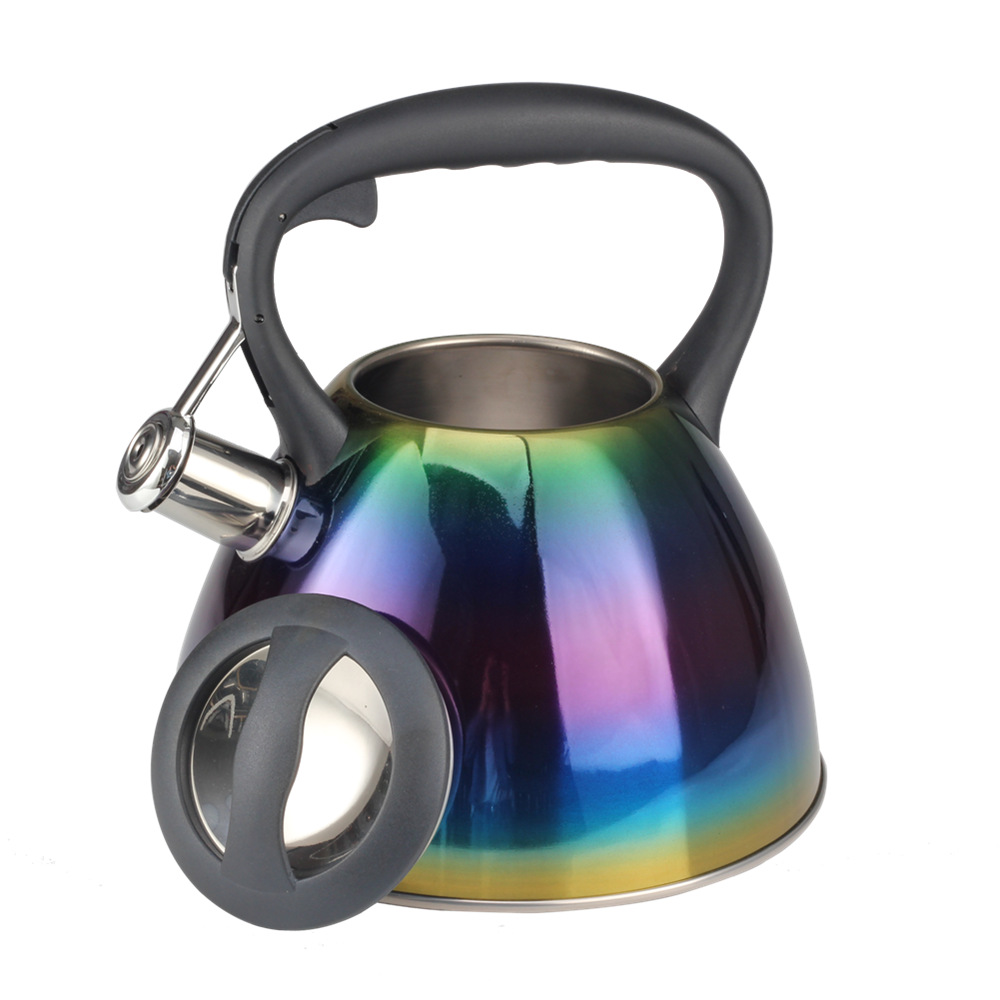 Classic Stainless Steel Whistling Tea Kettle With Silicone Handle — product information
