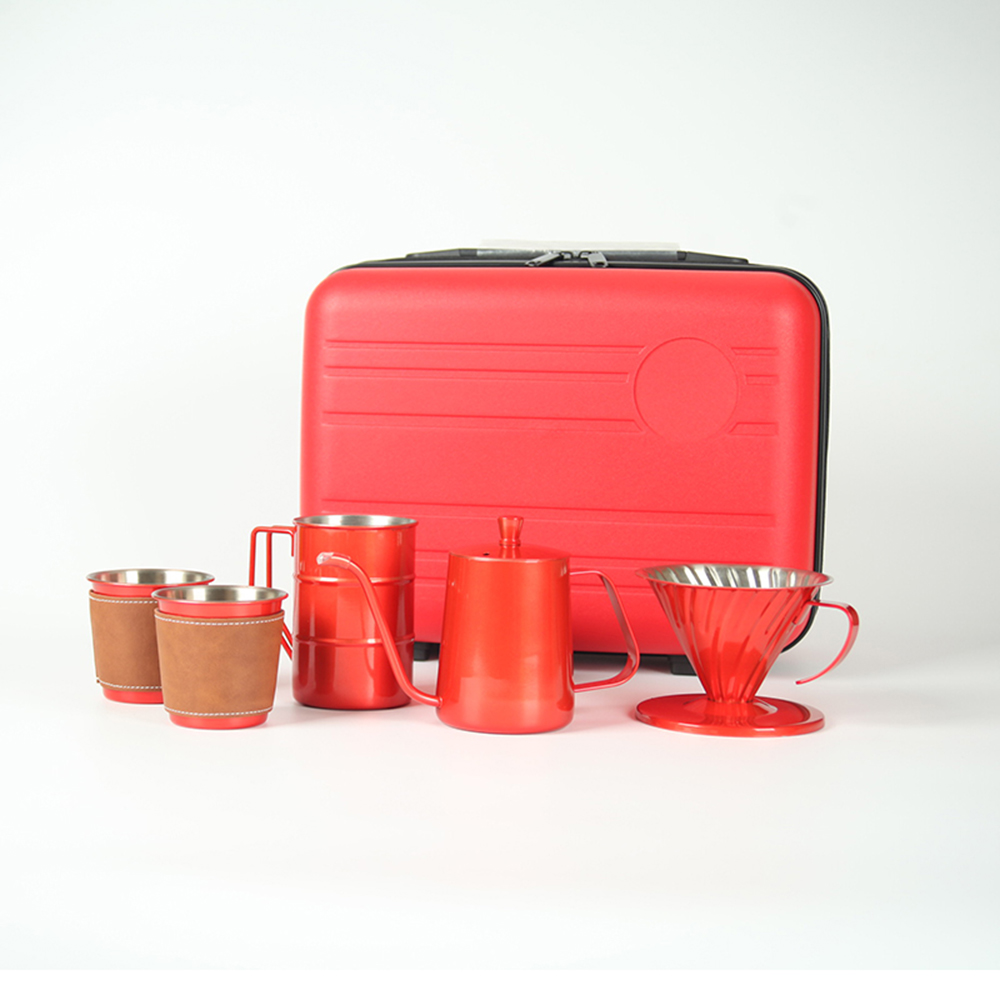 All in One Hand Drip Pour Over Coffee Set, Ideal for Anniversary Birthday Gift