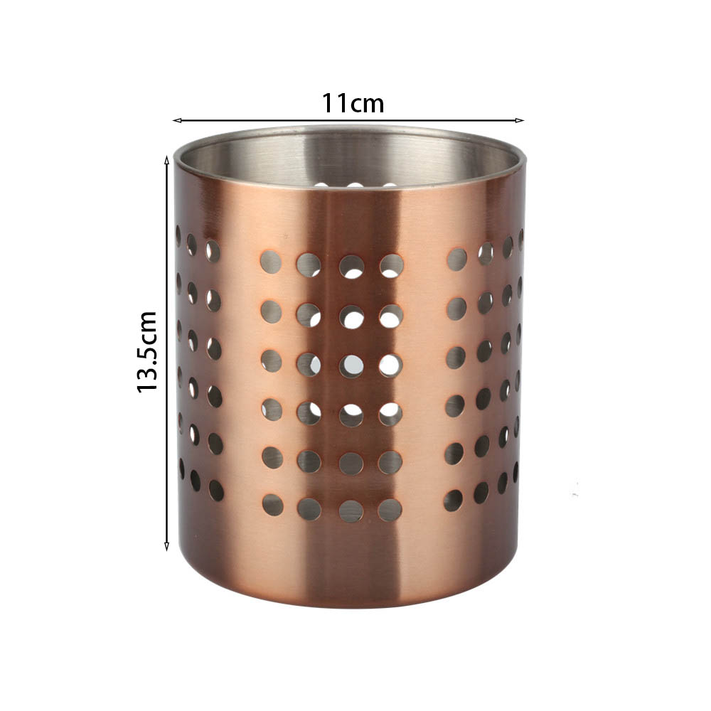 Stainless Steel Utensils Caddy and Kitchen Decor Utensil Pot for New Home and Apartment — product information