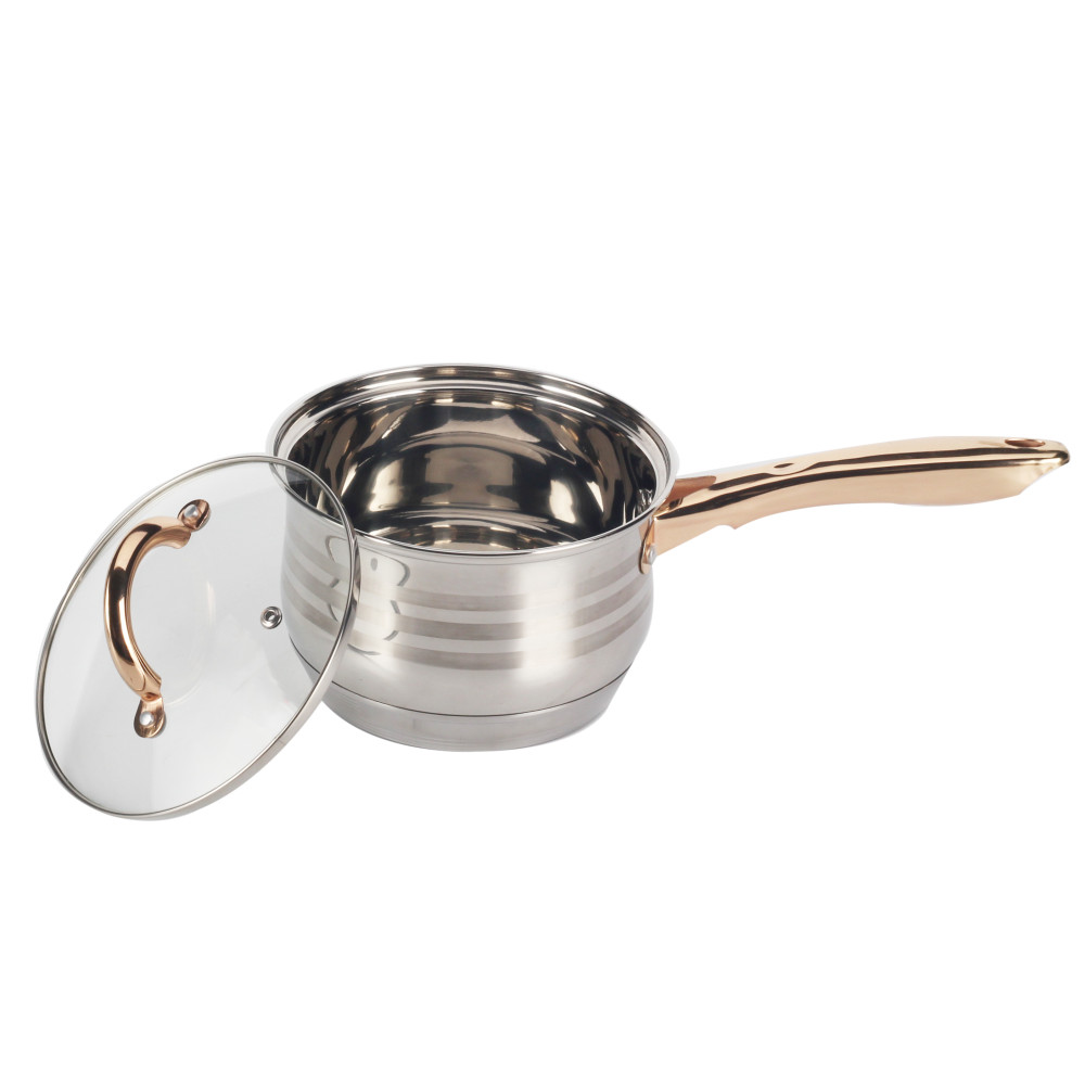 Stainless Steel Cookware With Golden Handle — 5