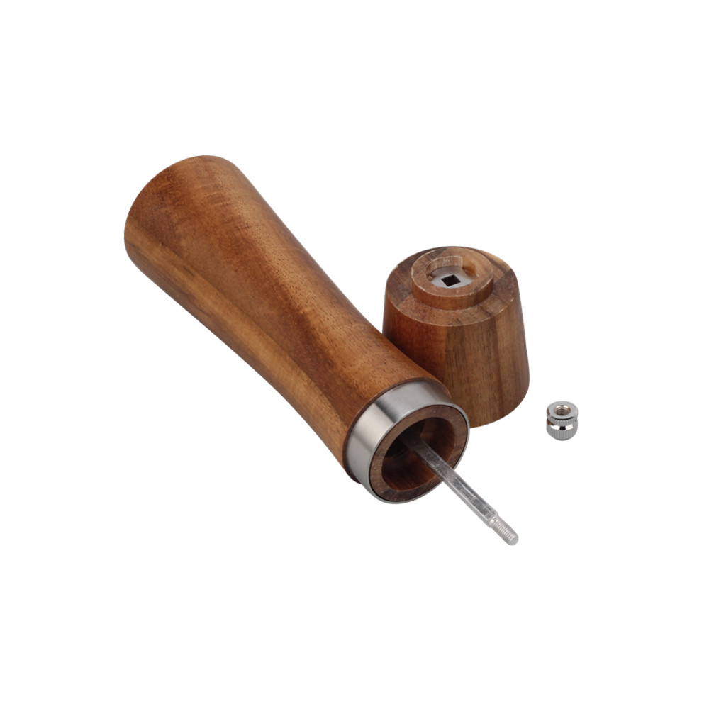 Stainless Steel Core Wooden Pepper Grinder — product information