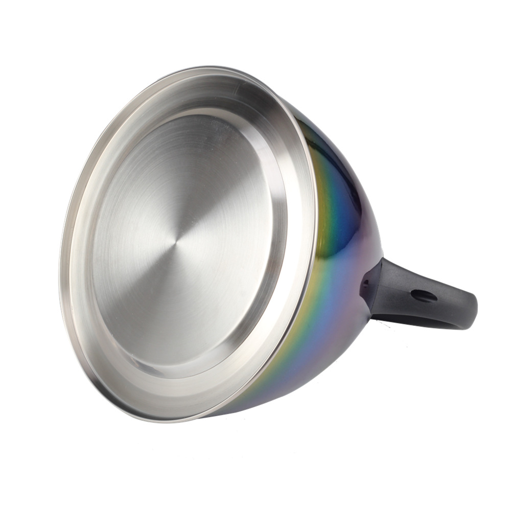 Classic Stainless Steel Whistling Tea Kettle With Silicone Handle — 3