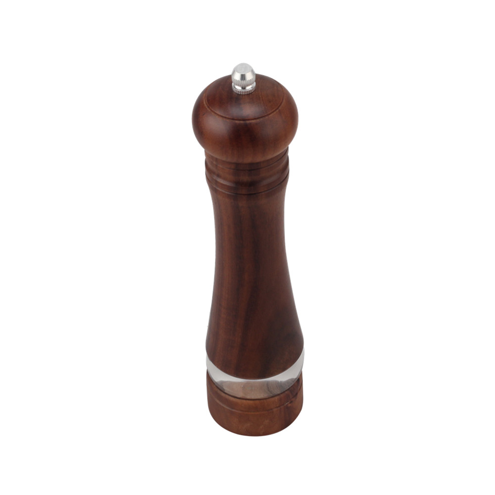 Modern Wooden Spice Mill, 8.5in, Natural — 2
