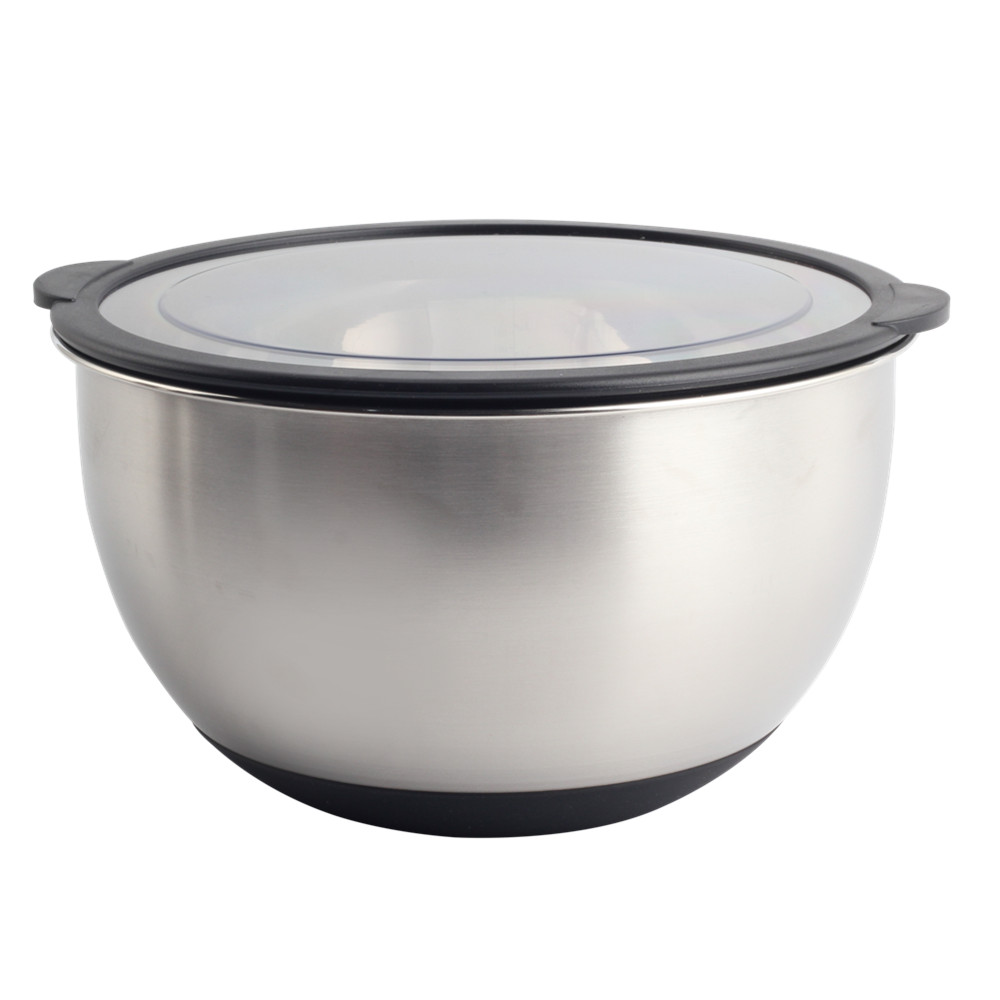 4.5QT Stainless Steel Mixing Bowl with Nonslip Silicone Bottom Metal Kitchen Bowl — product information