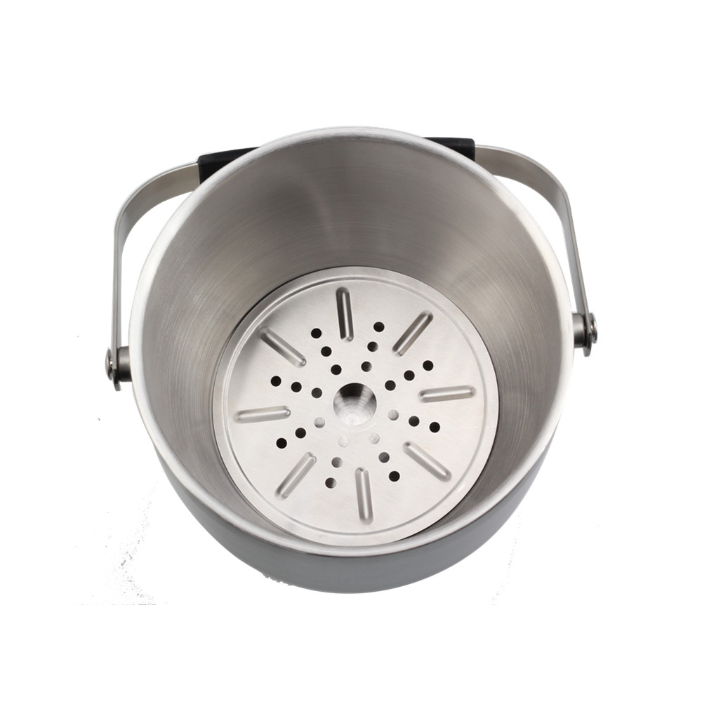 Tempered Glass Lid, Ice Bucket, Stainless Steel Ice Bucket, Double Walled — product information