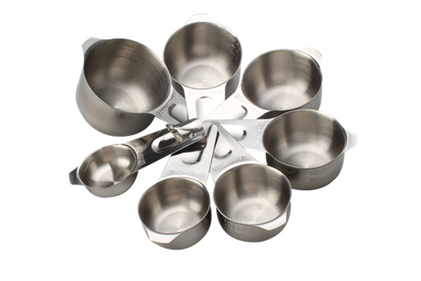 Premium Stackable Stainless Steel Cups Measuring Set for Gift Dry Liquid Ingredients Cooking Baking