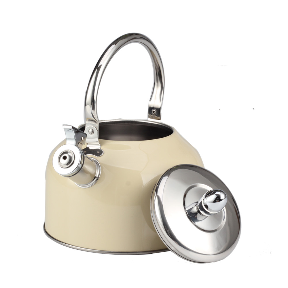 Stainless Steel Whistling Tea Kettle for Kitchen Camping Picnic Beige — product information