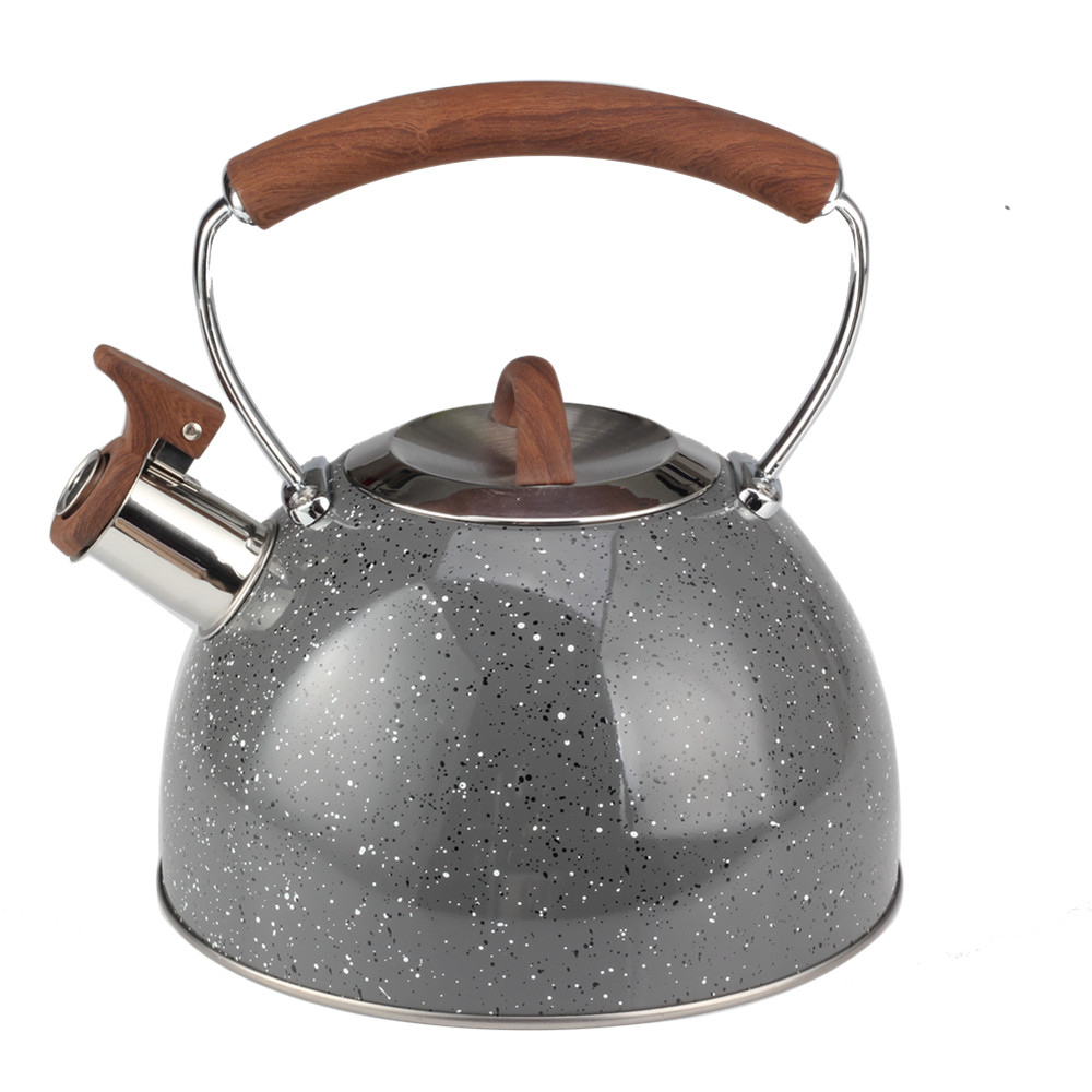 Whistling Tea Kettle With Wooden Handle — product information