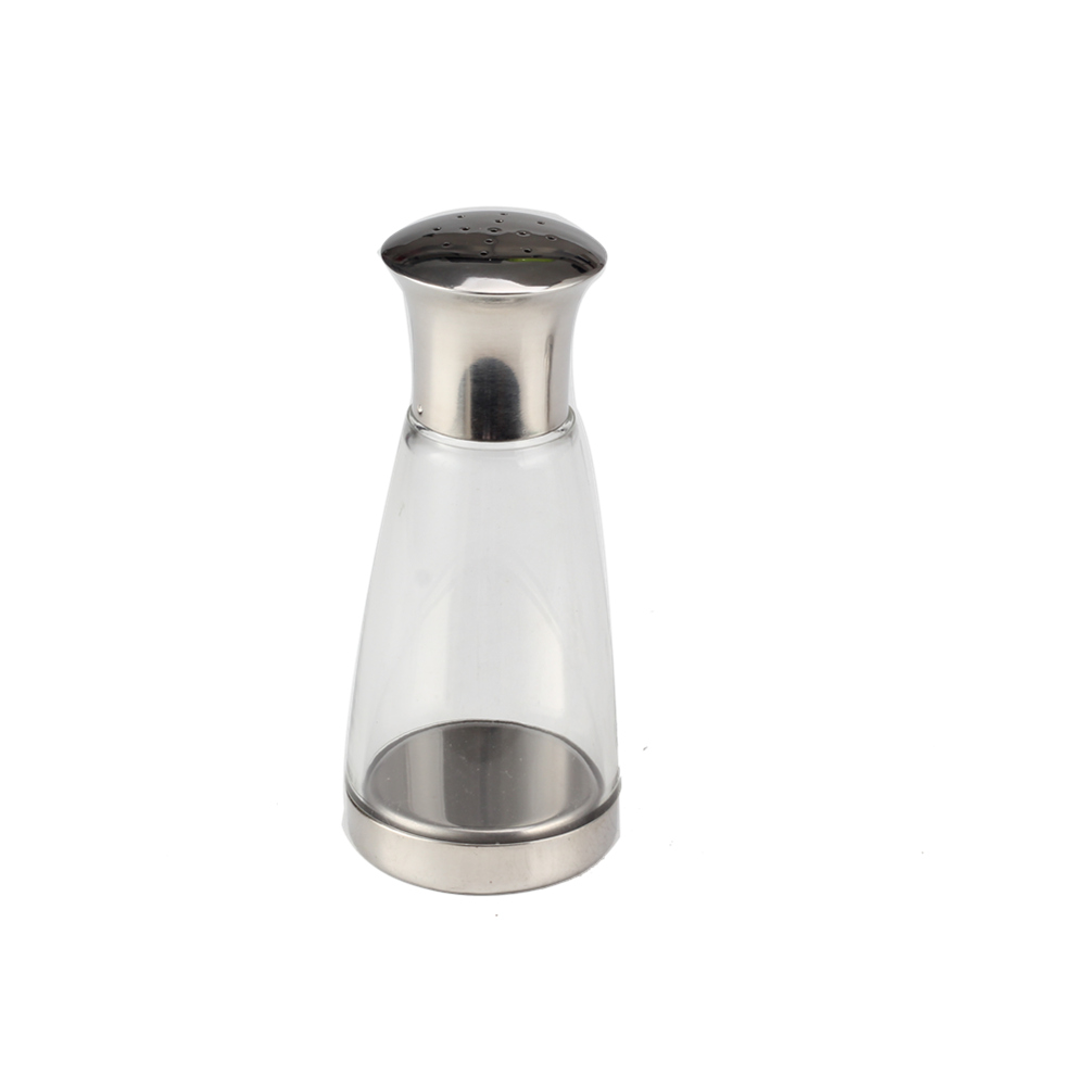 2pcs Salt And Pepper Mill, Manual Salt And Pepper Mill in Glass And Stainless Steel — 2