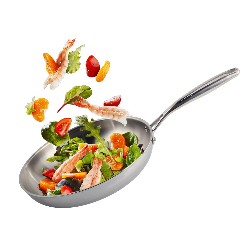 Tri-Ply 12 Inch Stainless Steel Frying Pan — product information