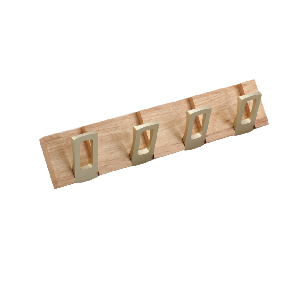Modern Wooden Wall Mounted Hook, 4 Hooks for Hanging Clothes, Robes, Towels, Coats — 3