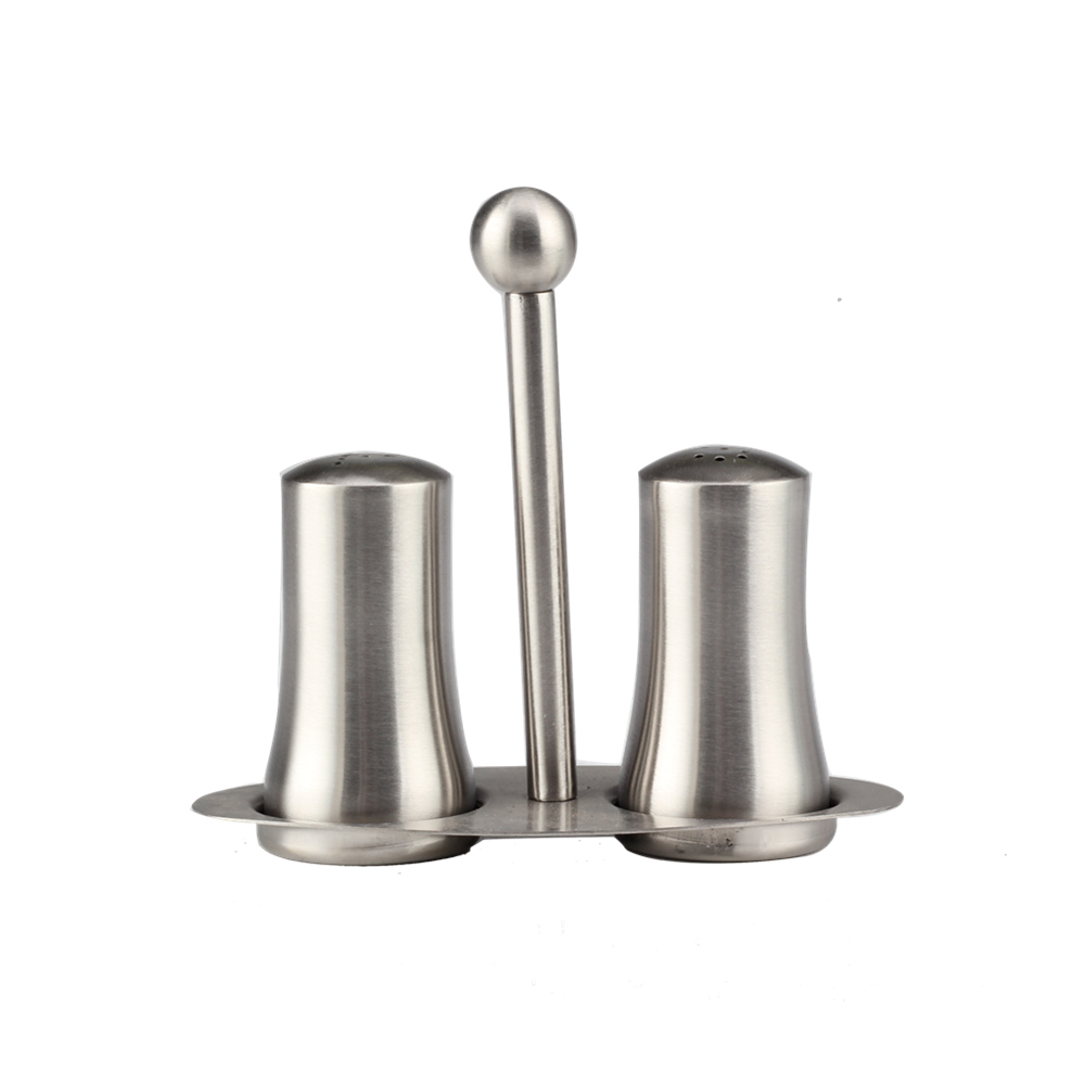 2 Pcs Salt Pepper Shakers Set, Salt Dispenser With Holder — 5
