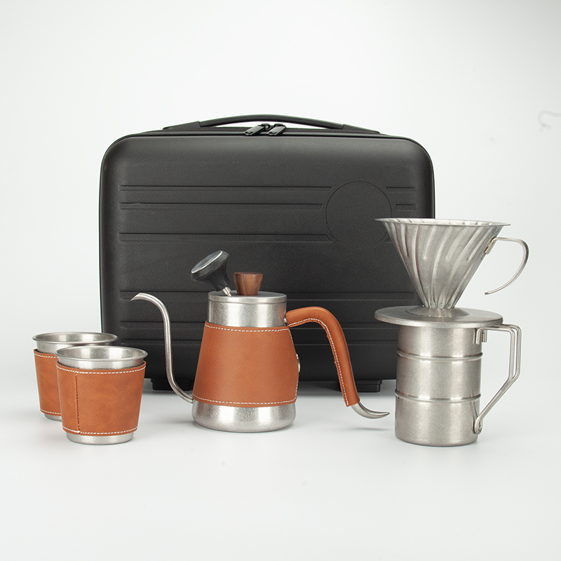Pour Over Coffee Maker Set for Gift, Sharing Kettle Ideal for Anniversary Birthday Gift (5 Pcs Sets) — product information