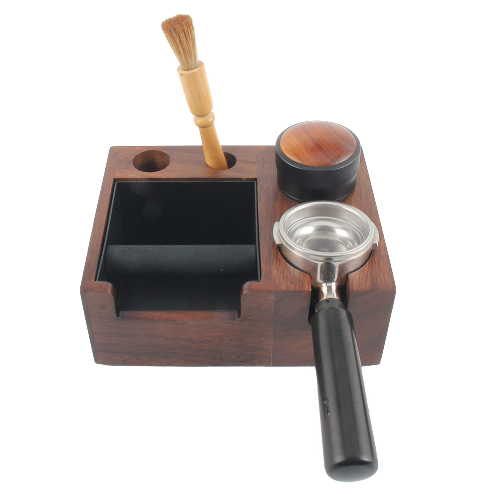 Espresso Tamping Station Knock Box, Espresso Accessories for Coffee Bar — 6